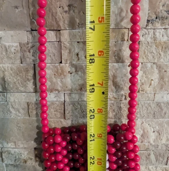 Festival Bead Purse Phone Bag Crossbody Pink Stripes Beach Concert - Picture 6 of 6